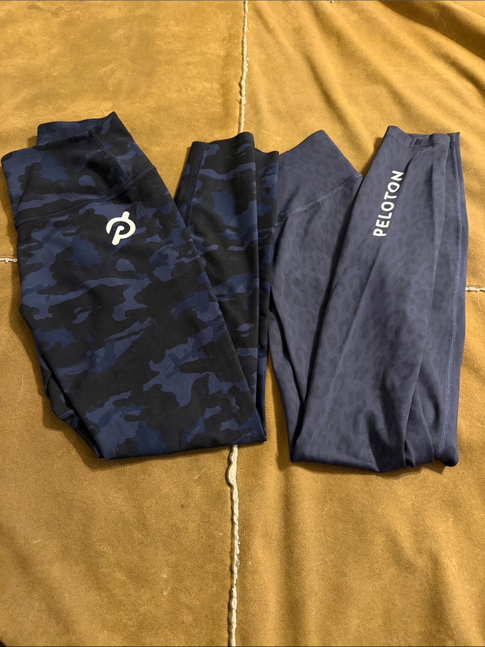 Peloton Navy Camo and Solid Navy women’s Leggings